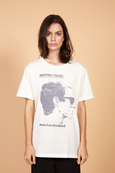 Camiseta de malha off-white estampada AMP Tout Va Bien