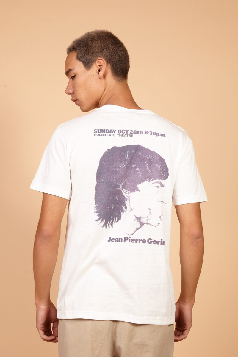 Camiseta de malha off-white estampada AMP Tout Va Bien