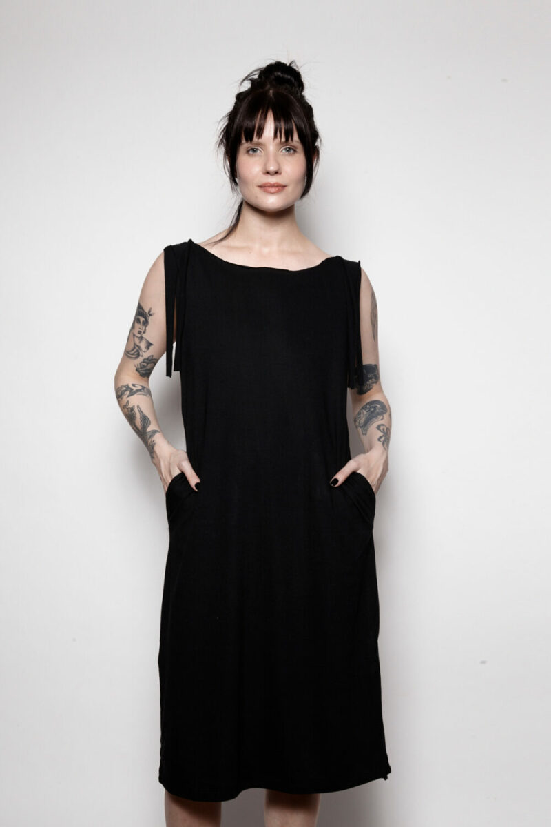 Vestido AMP Regata Fio Preto