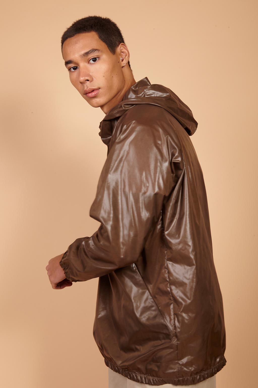 Jaqueta AMP nylon café