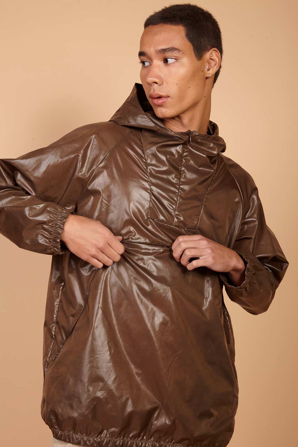 Jaqueta AMP nylon café