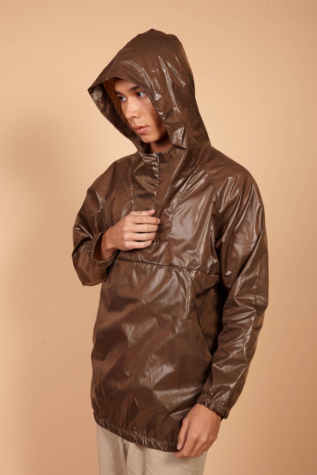 Jaqueta AMP nylon café