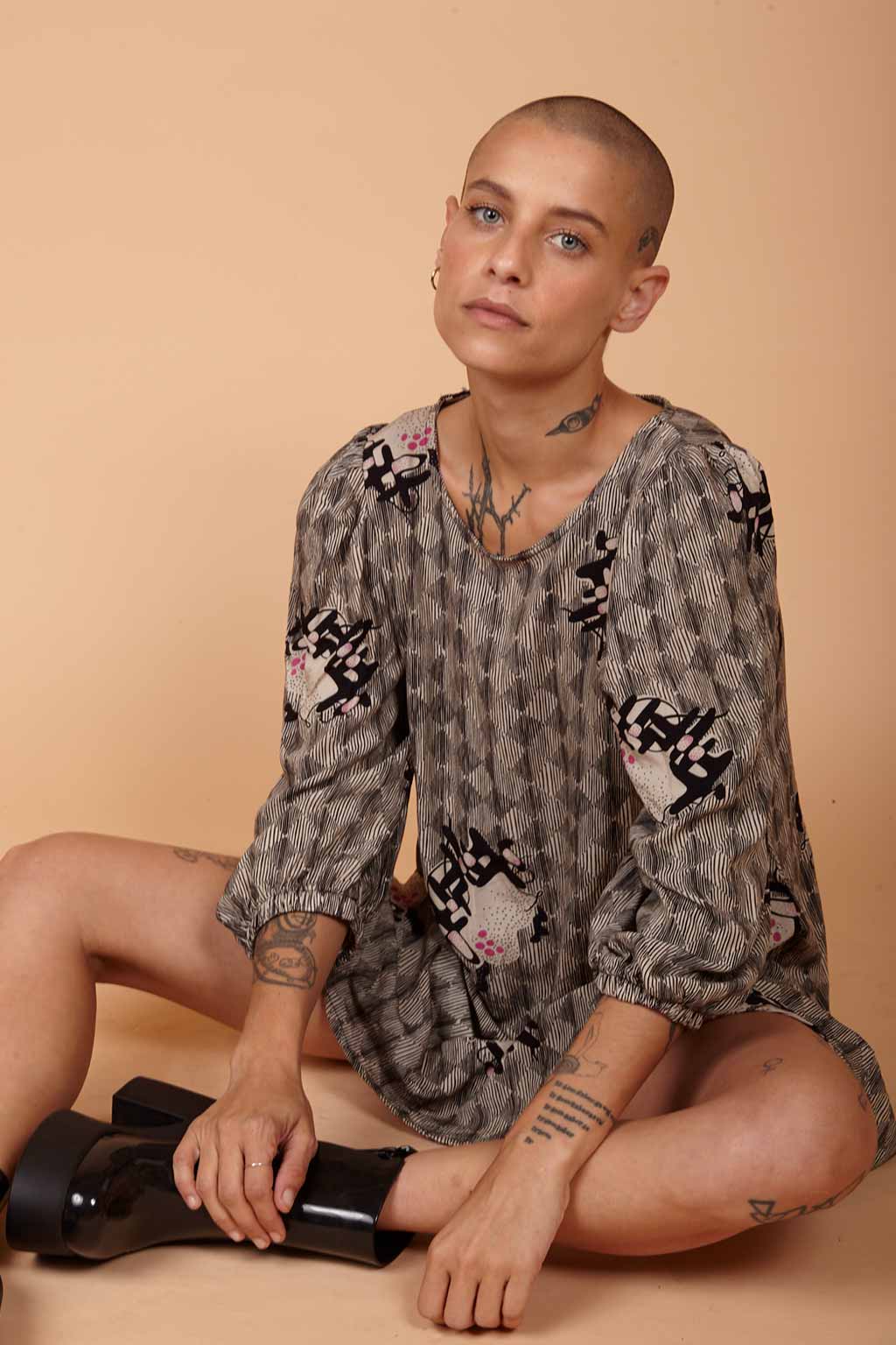 Vestido AMP digital manga bufante Fibra de Vidro