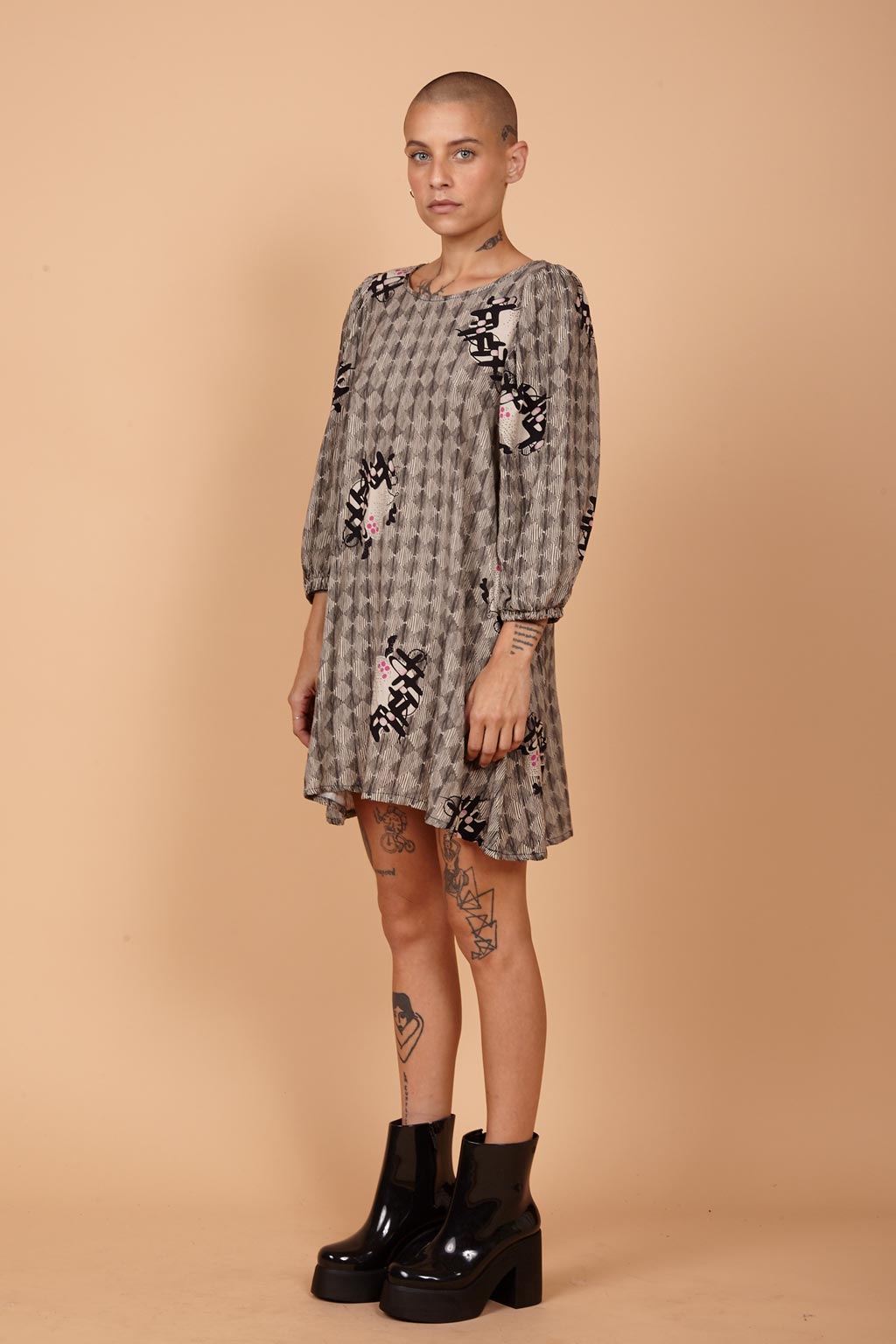 Vestido AMP digital manga bufante Fibra de Vidro