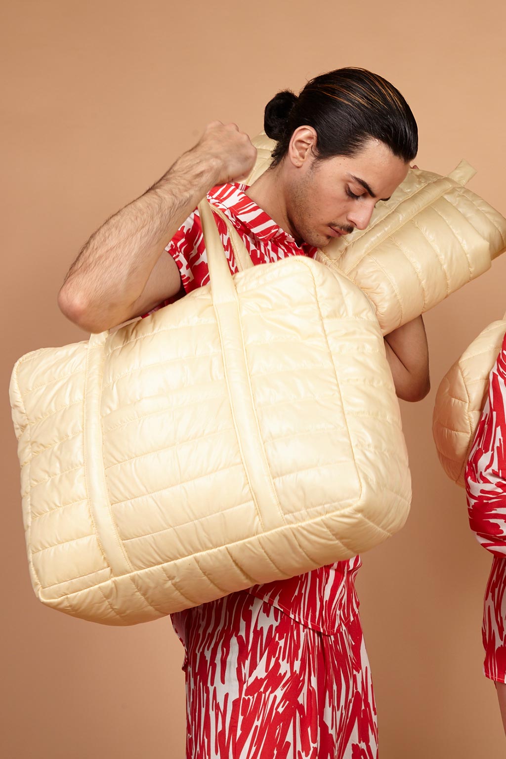 Bolsa de viagem matelassê
