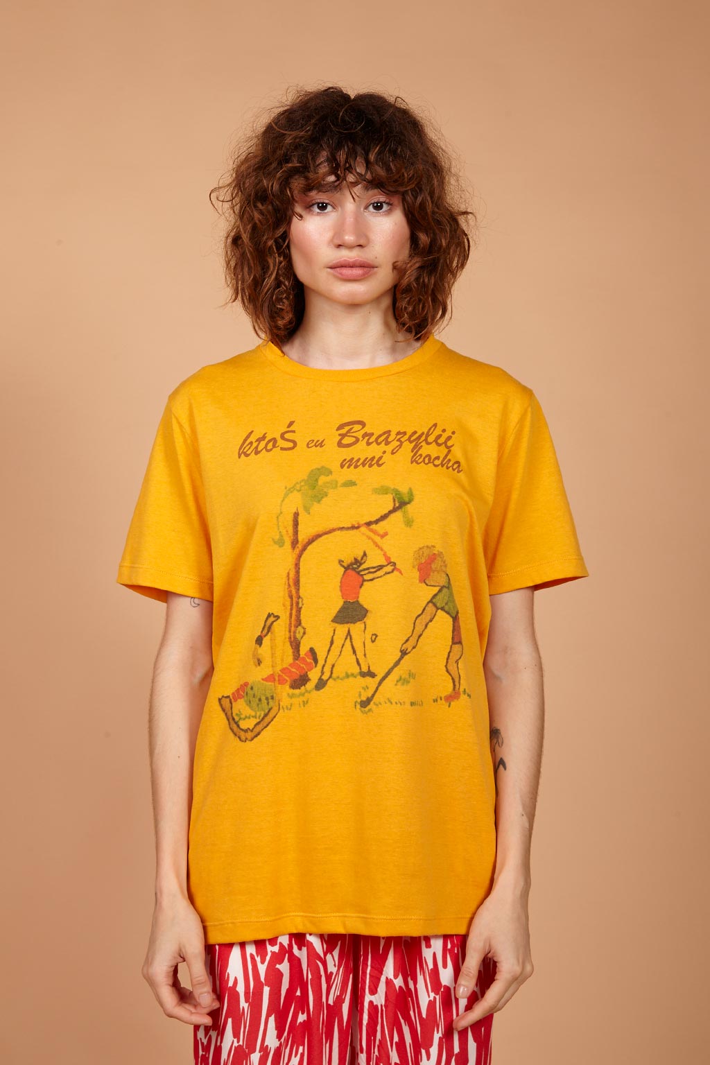 Camiseta de turismo Golfe em malha estampada