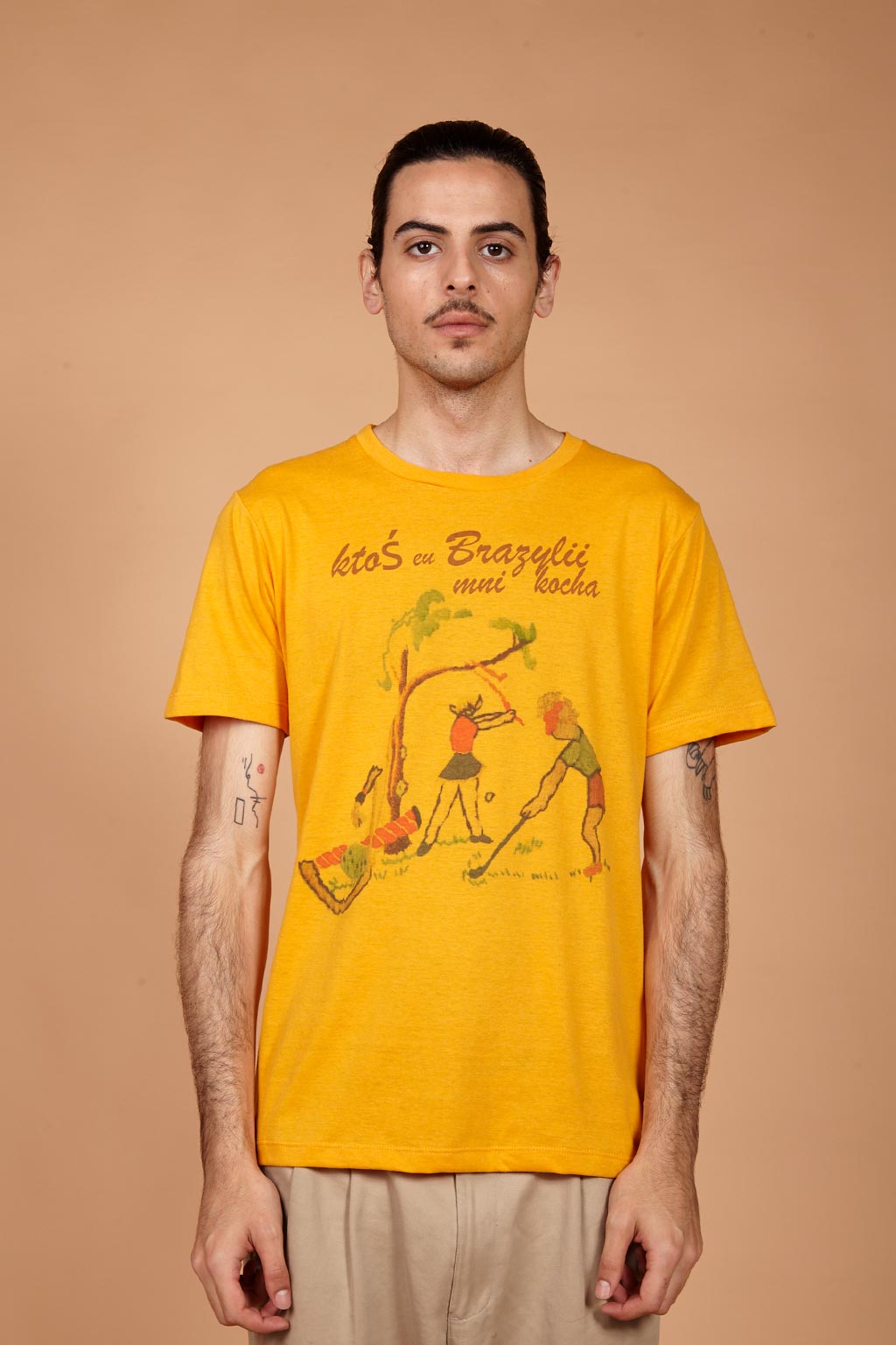 Camiseta de turismo Golfe em malha estampada