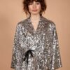 Kimono de paetê prata AMP