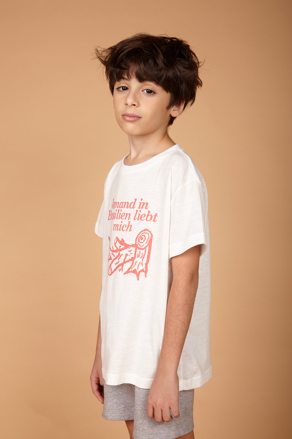 Camiseta Infantil de turismo Desmatamento em malha estampada