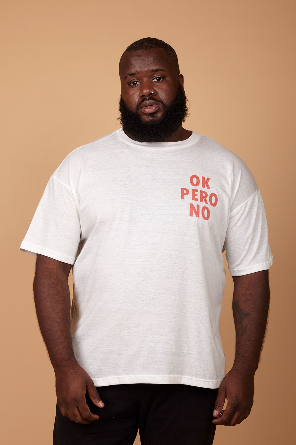 Camiseta estampada Oversized Ok pero No