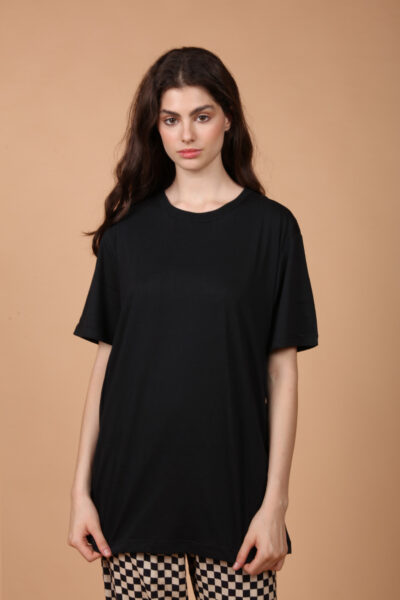 Camiseta básica oversize preta