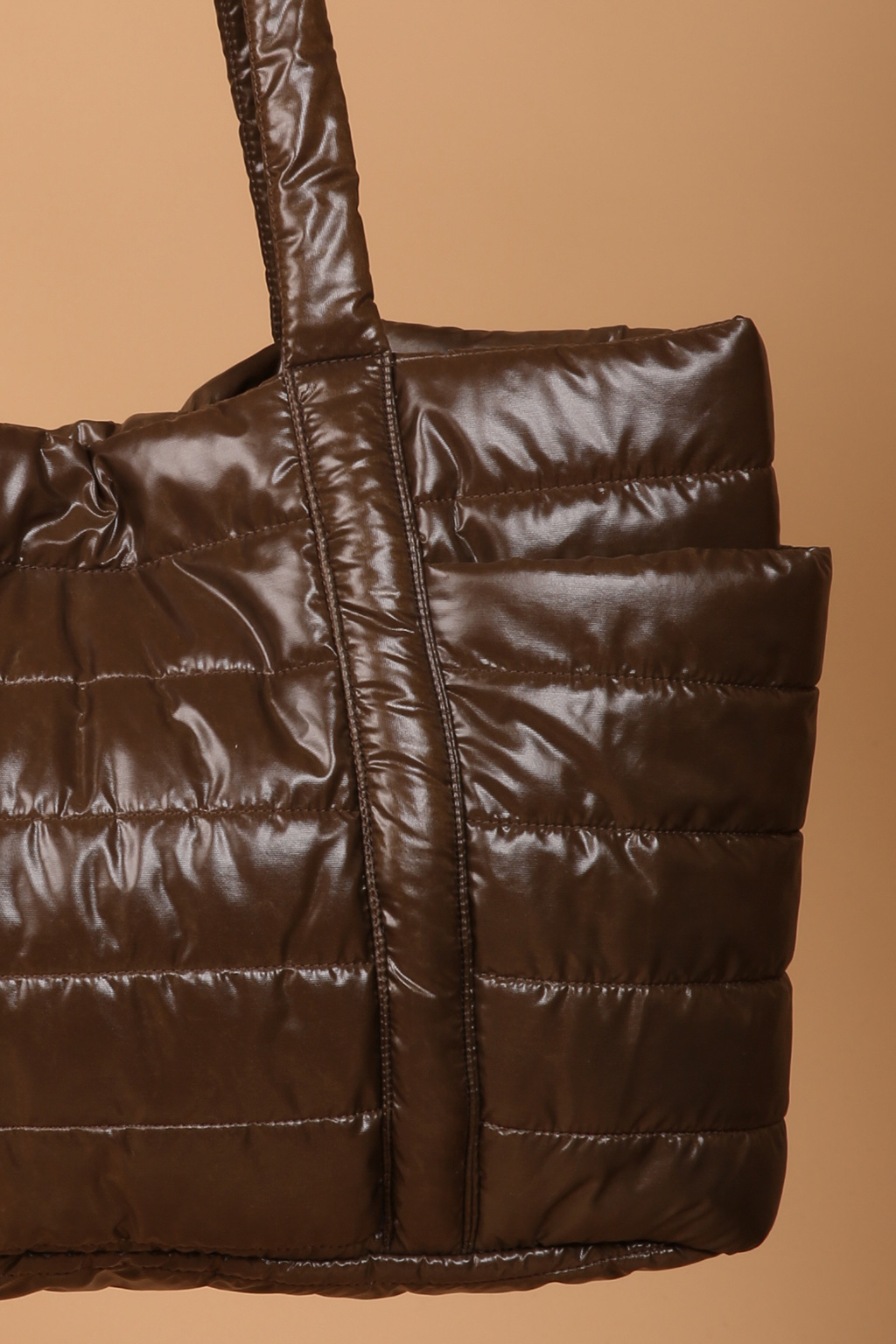 Bolsa puffer 2 bolsos marrom