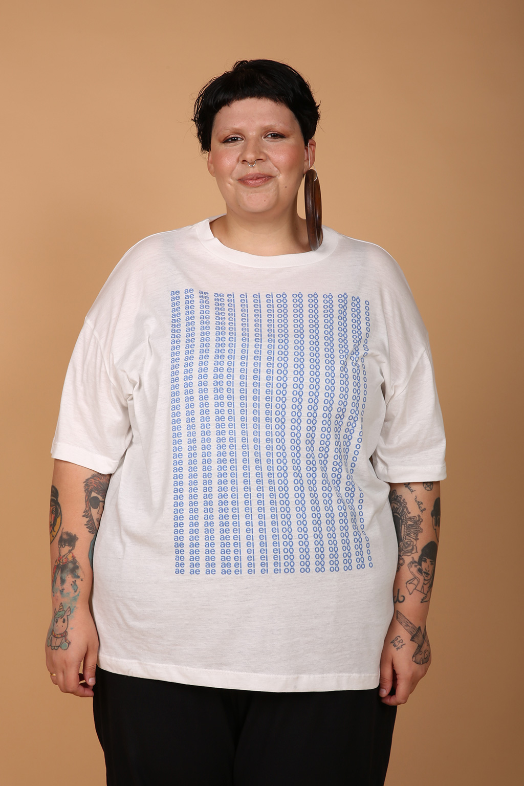 Camiseta oversize estampada Ae ae