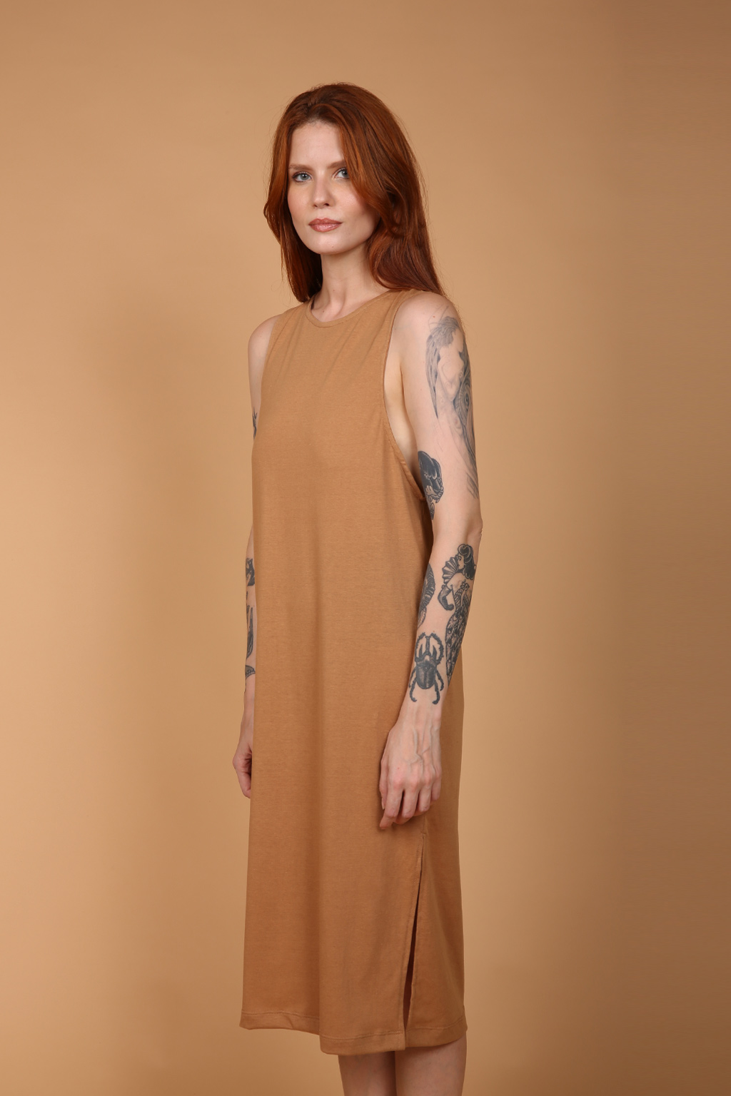 Vestido regatão bege