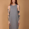 Vestido regatão cinza