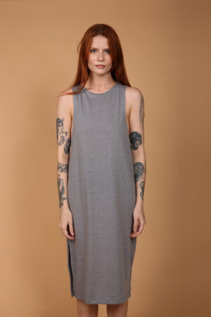 Vestido regatão cinza