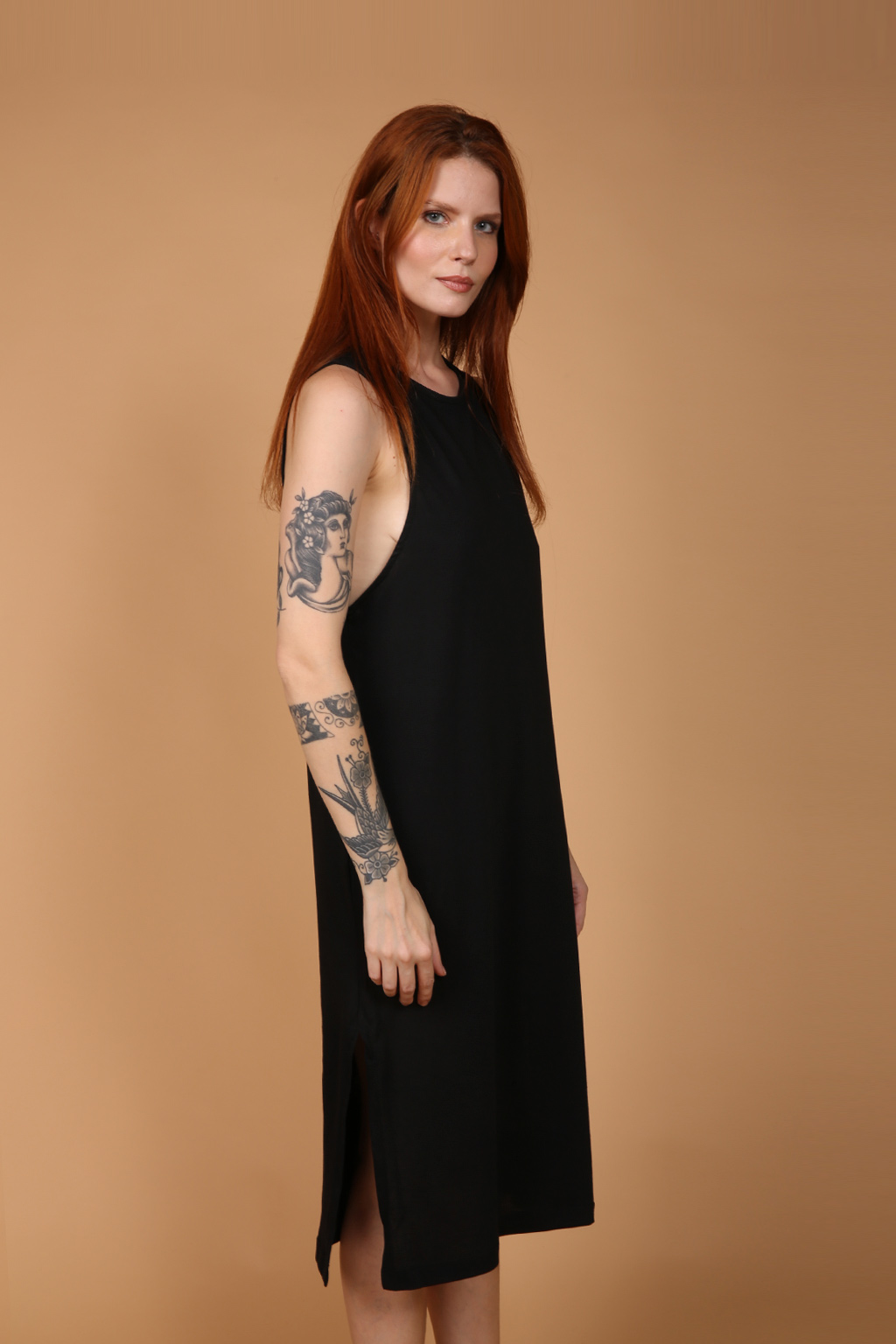 Vestido camiseta preto