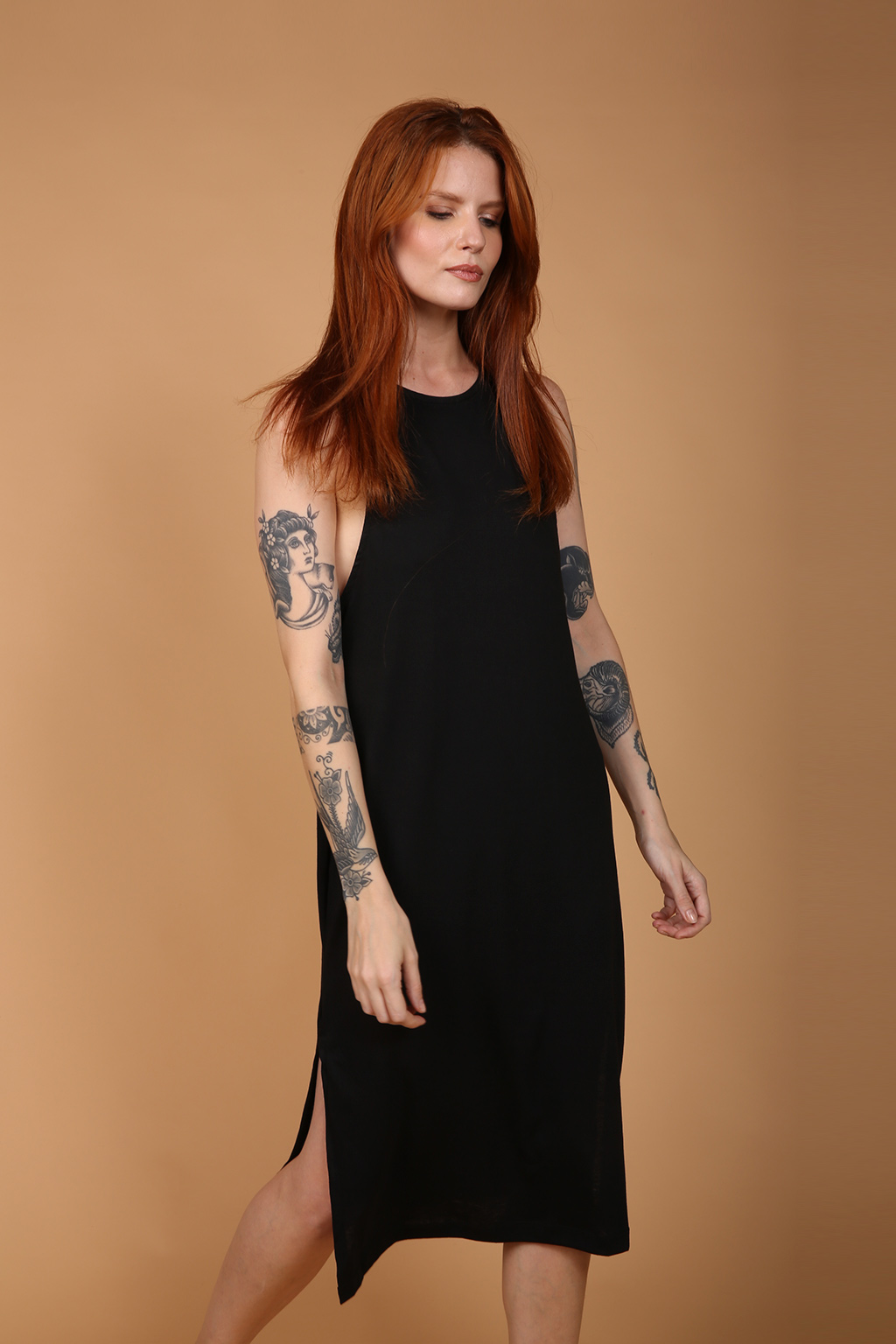 Vestido camiseta preto