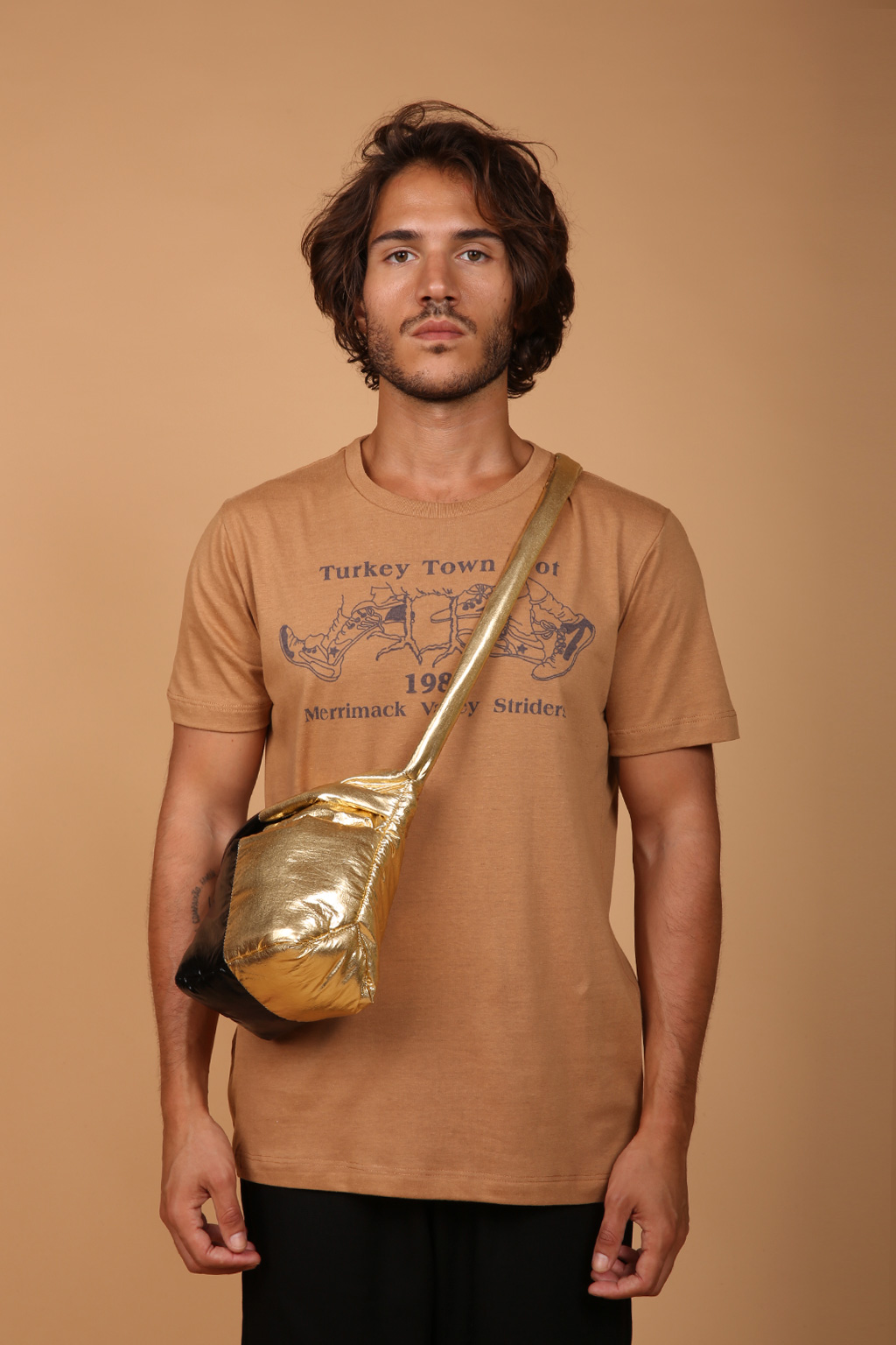 Camiseta bege estampada Turkey