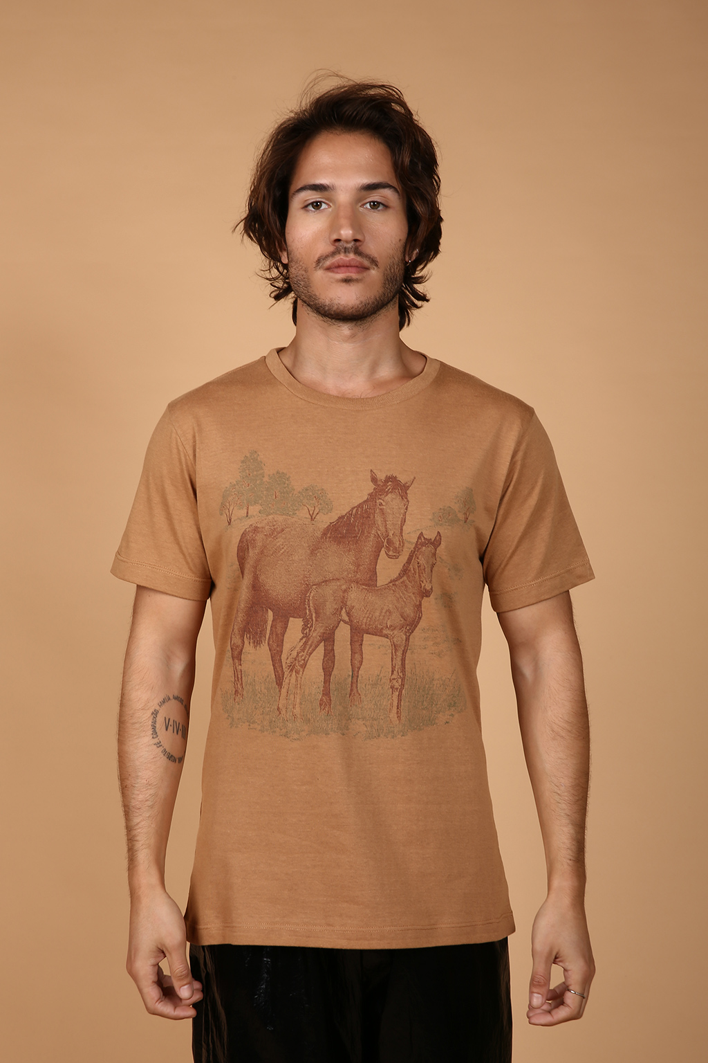 camiseta estampada cavalo