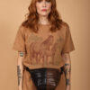 Camiseta bege estampada Cavalos