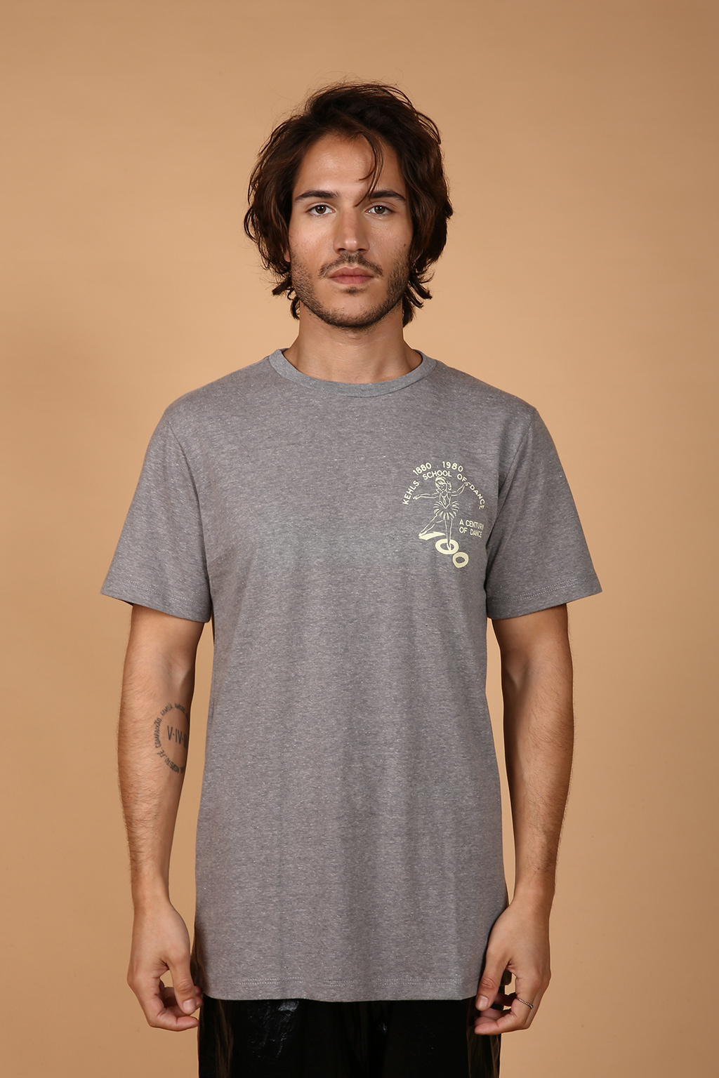 Camiseta cinza estampada Bailarina