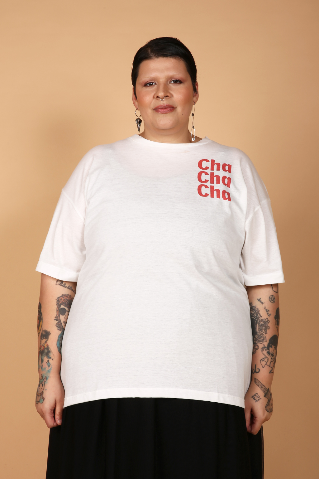 Camiseta oversize estampada Cha Cha Cha