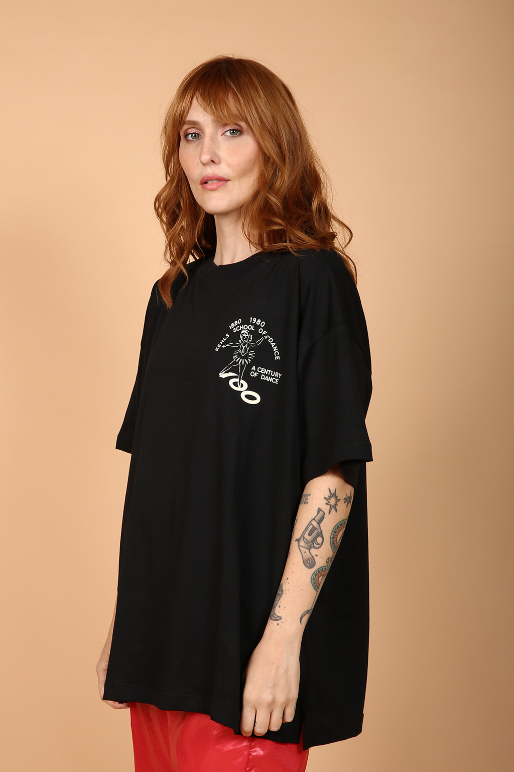 camiseta oversize preta