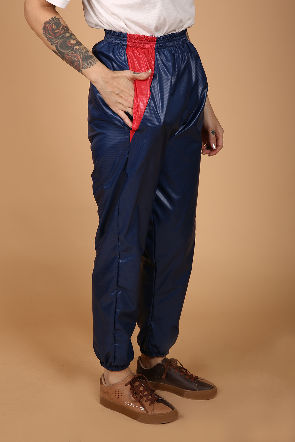 Calça jogger nylon Raios azul