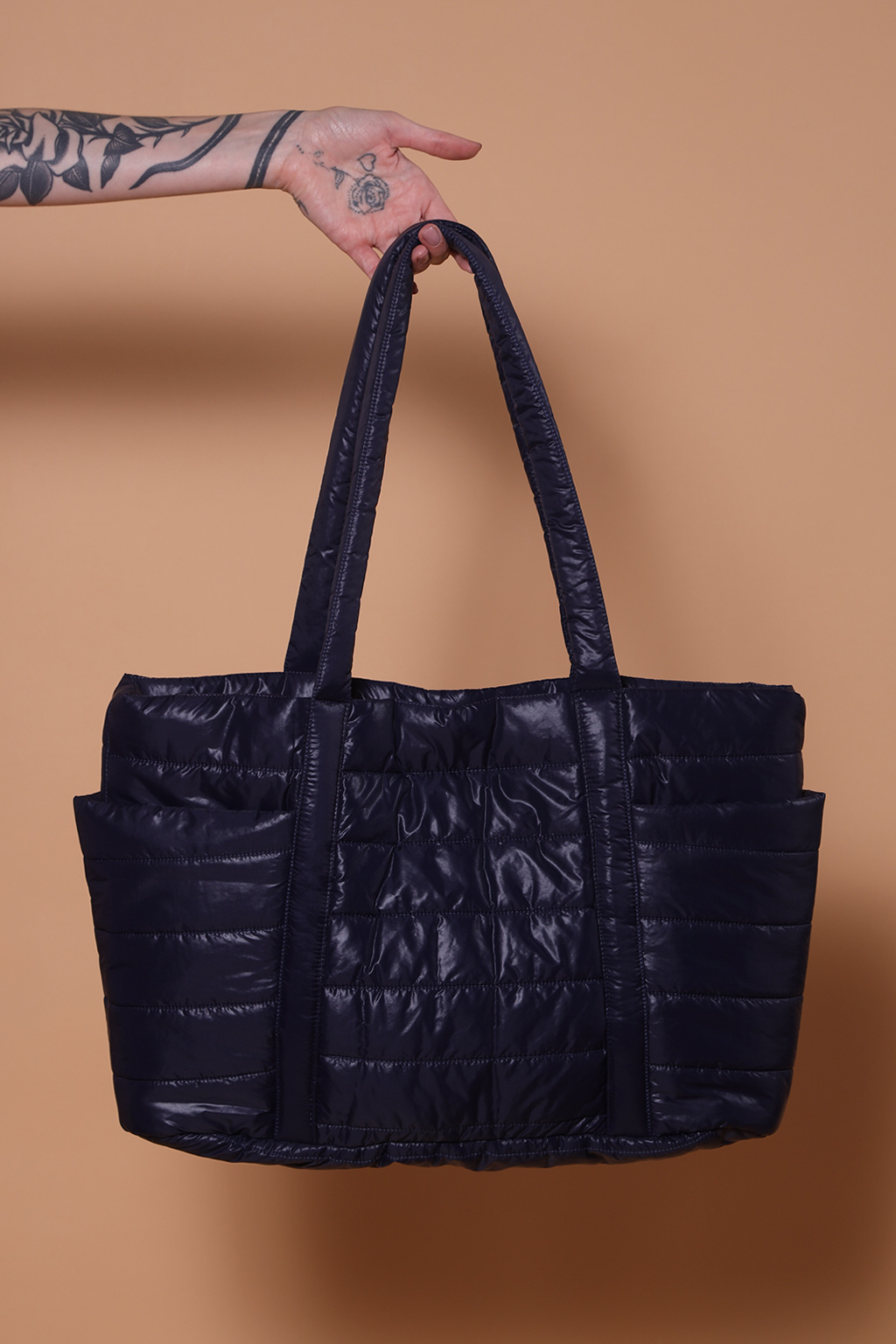 Bolsa puffer 2 bolsos azul