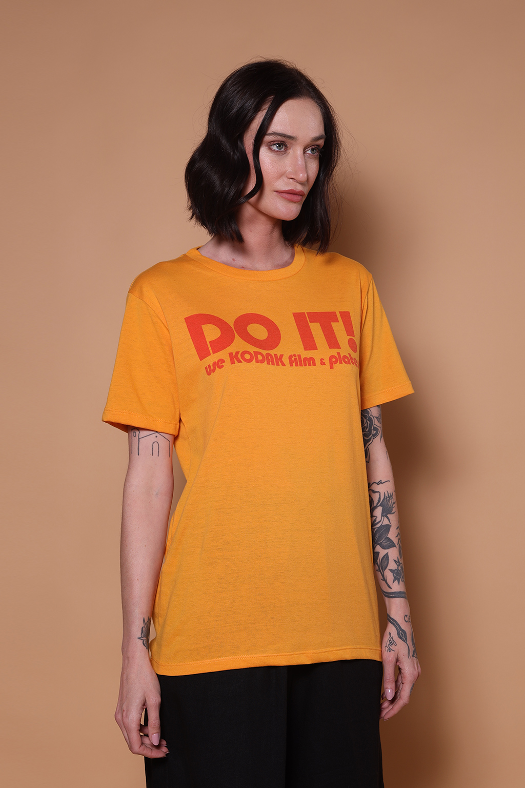 Camiseta amarela estampada Kodak DO IT