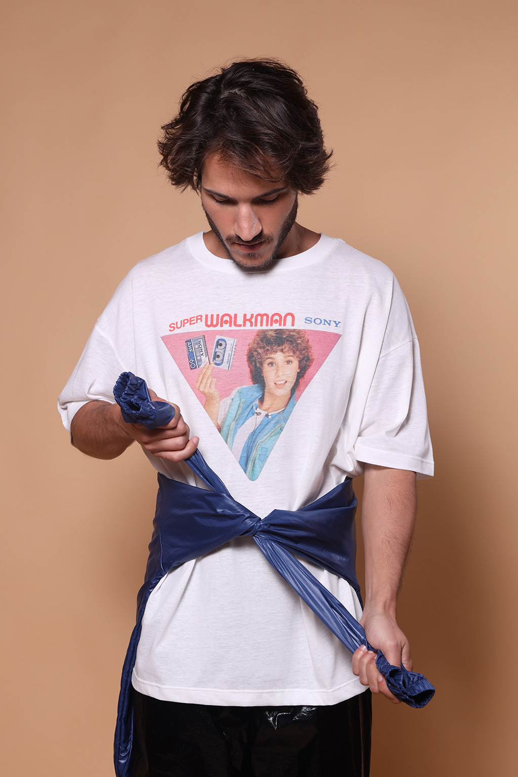 Camiseta oversize estampada Walkman