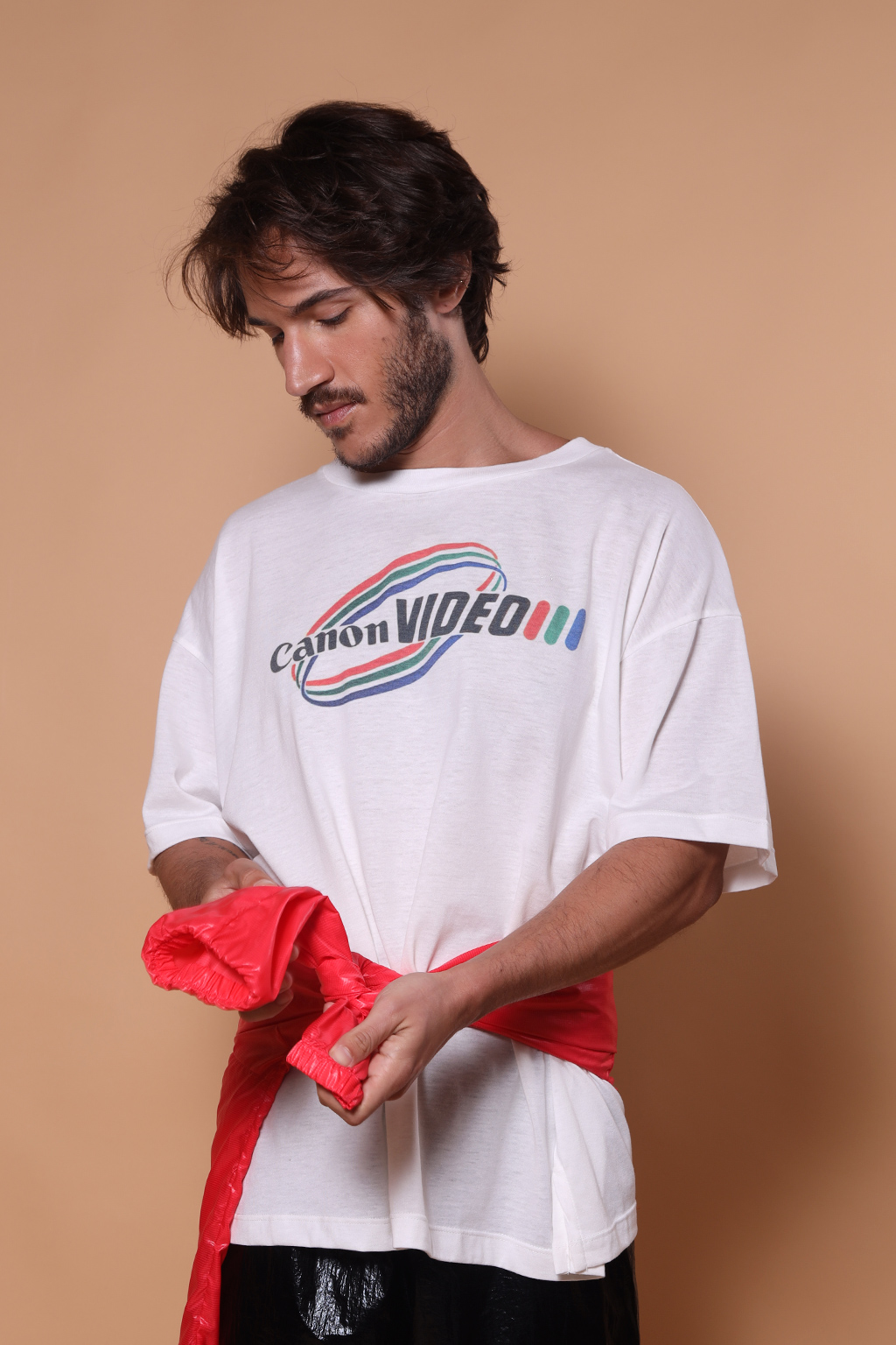 Camiseta oversize estampada Canon Video