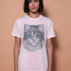 Camiseta estampada Gato Olho Azul