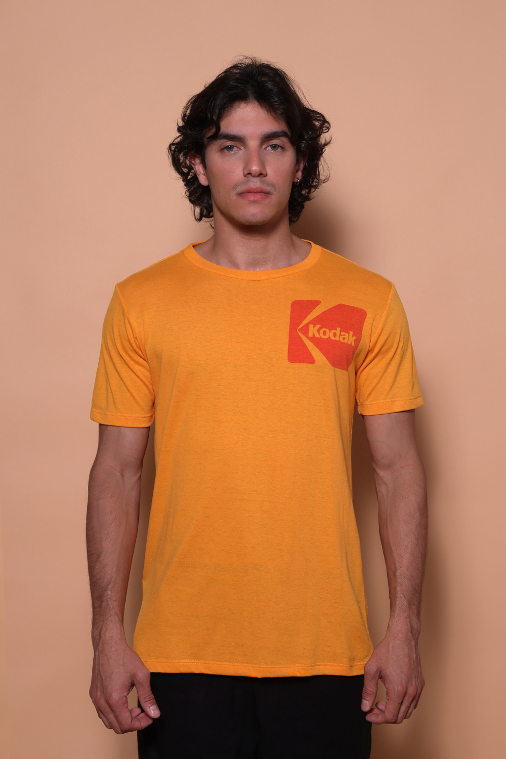 Camiseta amarela estampada Kodak