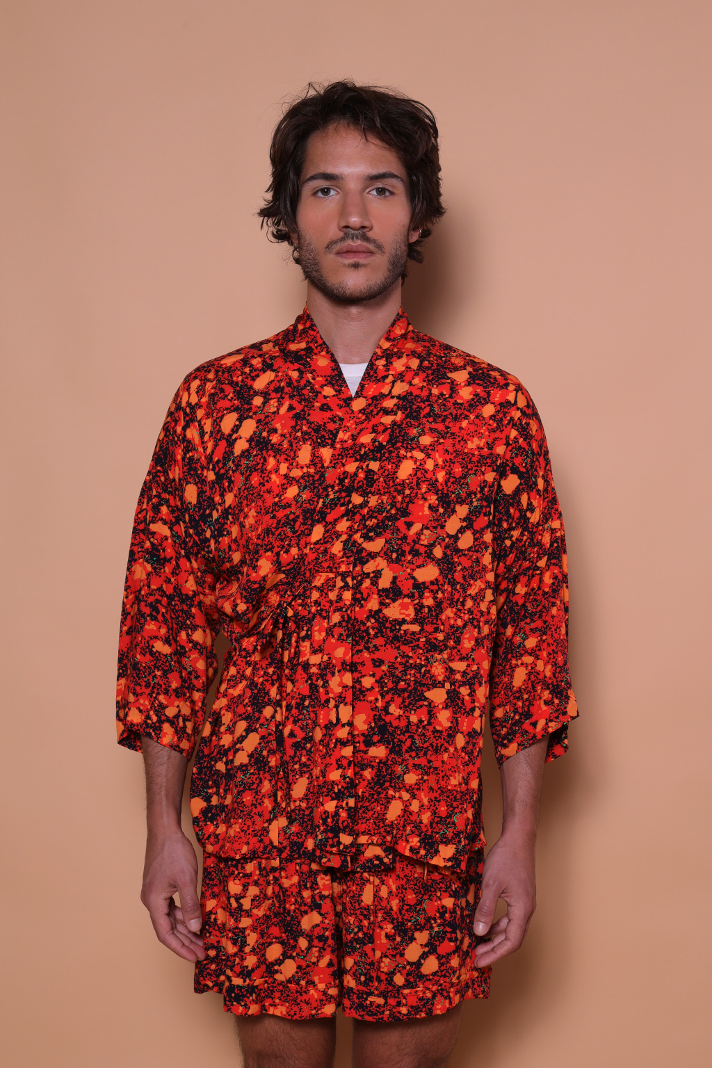 Kimono estampado Pedras