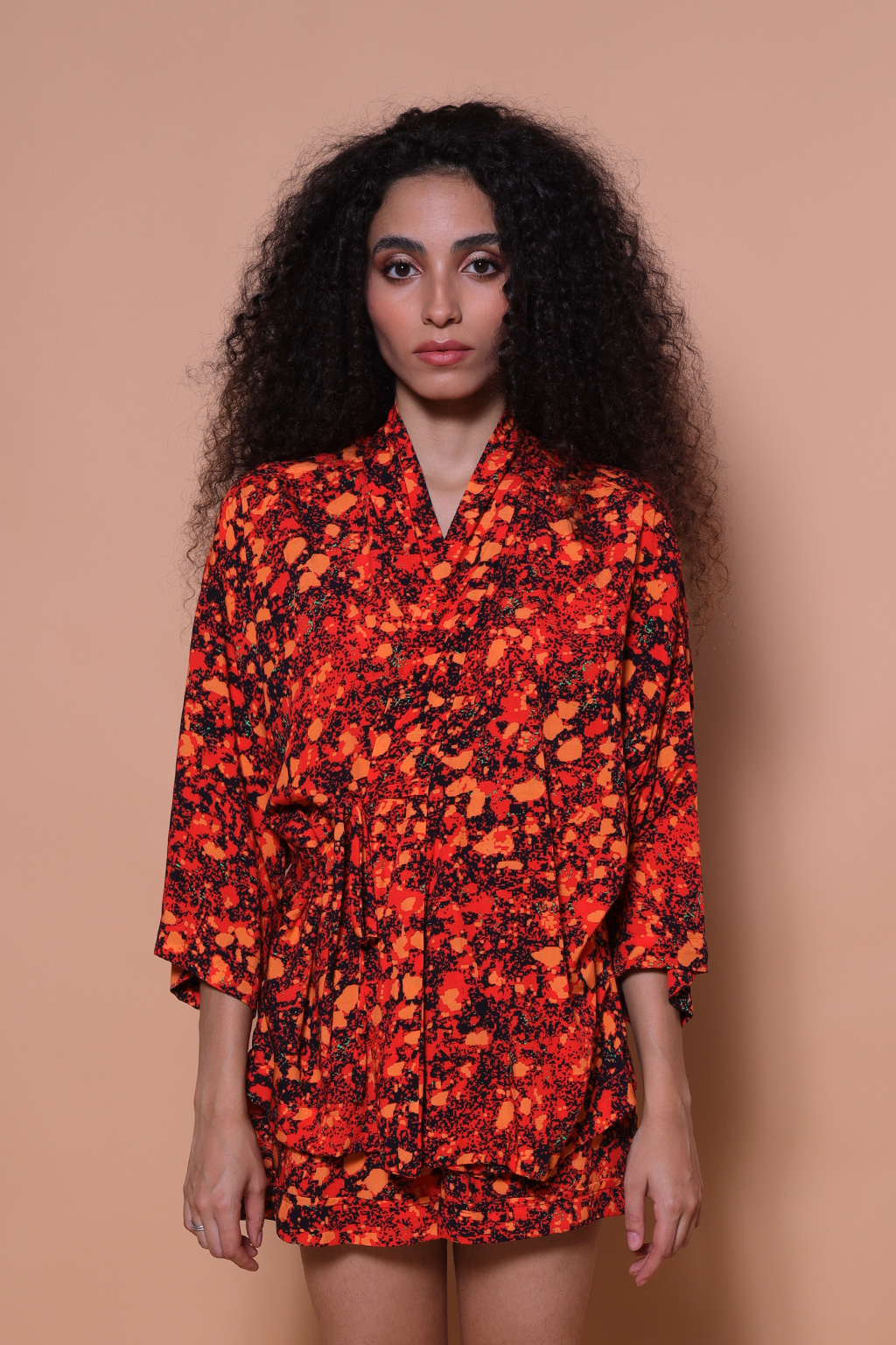 Kimono estampado Pedras