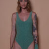 Body de lurex verde