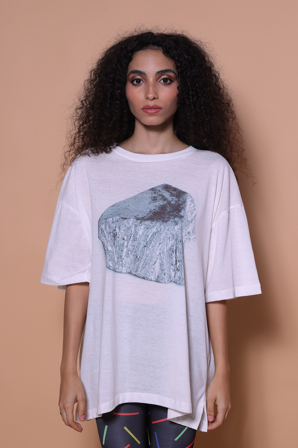 Camiseta oversize estampada Pedra