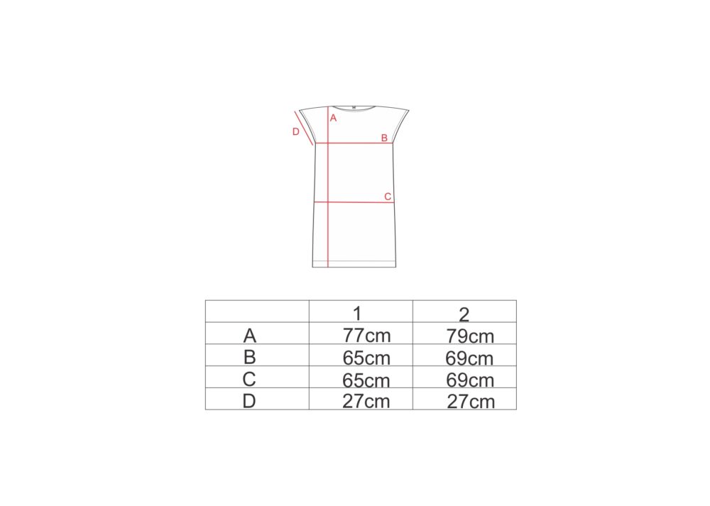 Tabela de medidas para a regata masculina AMP