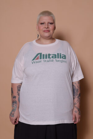 Camiseta oversize estampada Alitalia