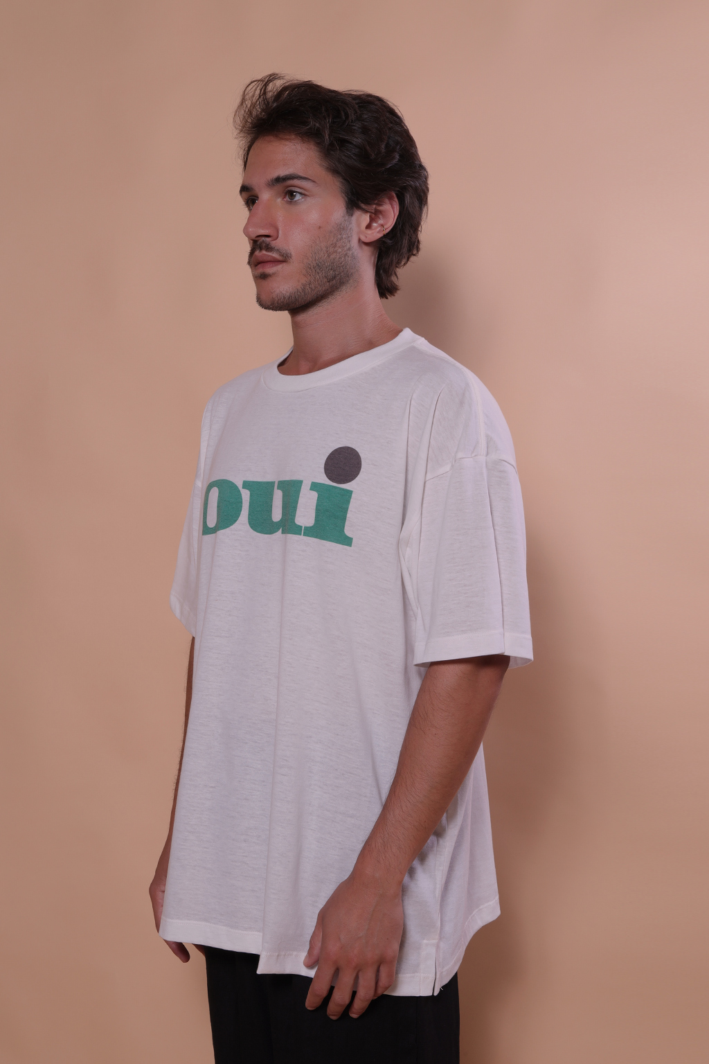 Camiseta oversize estampada Oui