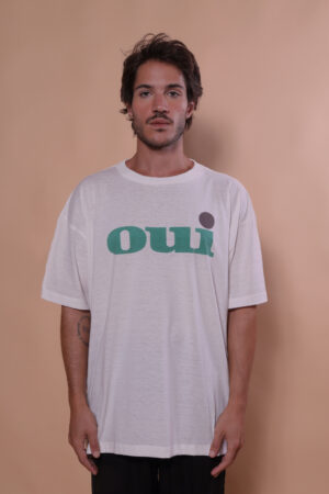 Camiseta oversize estampada Oui