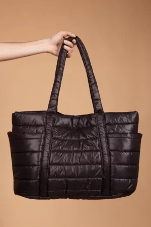 Bolsa puffer 2 bolsos preta