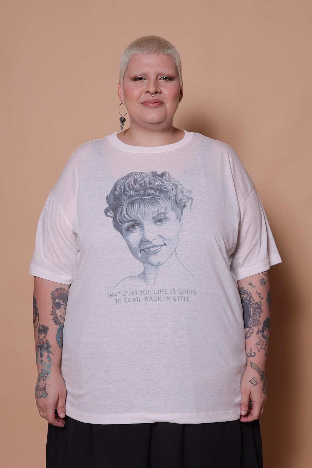 Camiseta oversize estampada Laura Palmer