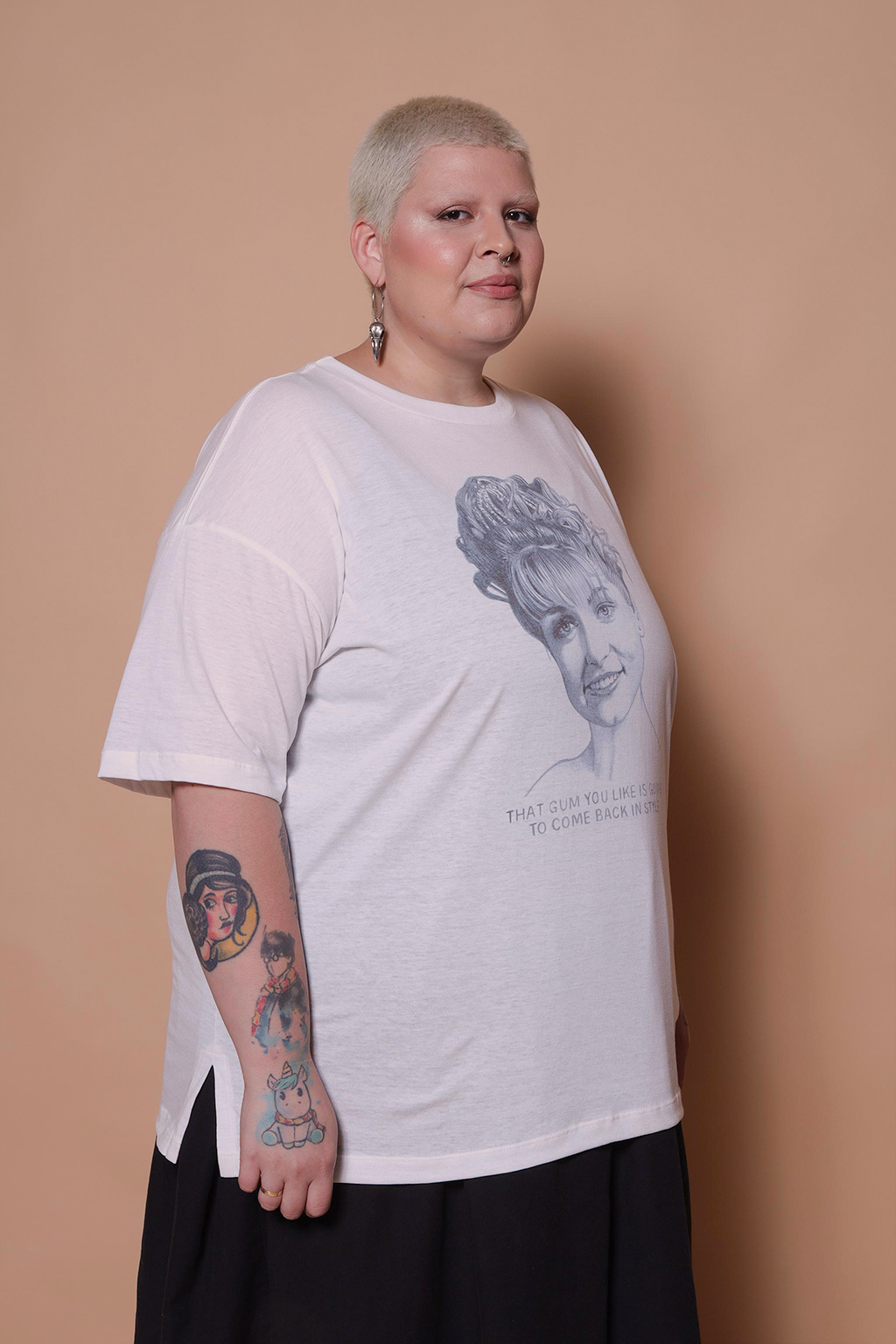 Camiseta oversize estampada Laura Palmer