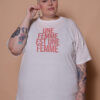 Camiseta oversize estampada Uma Mulher