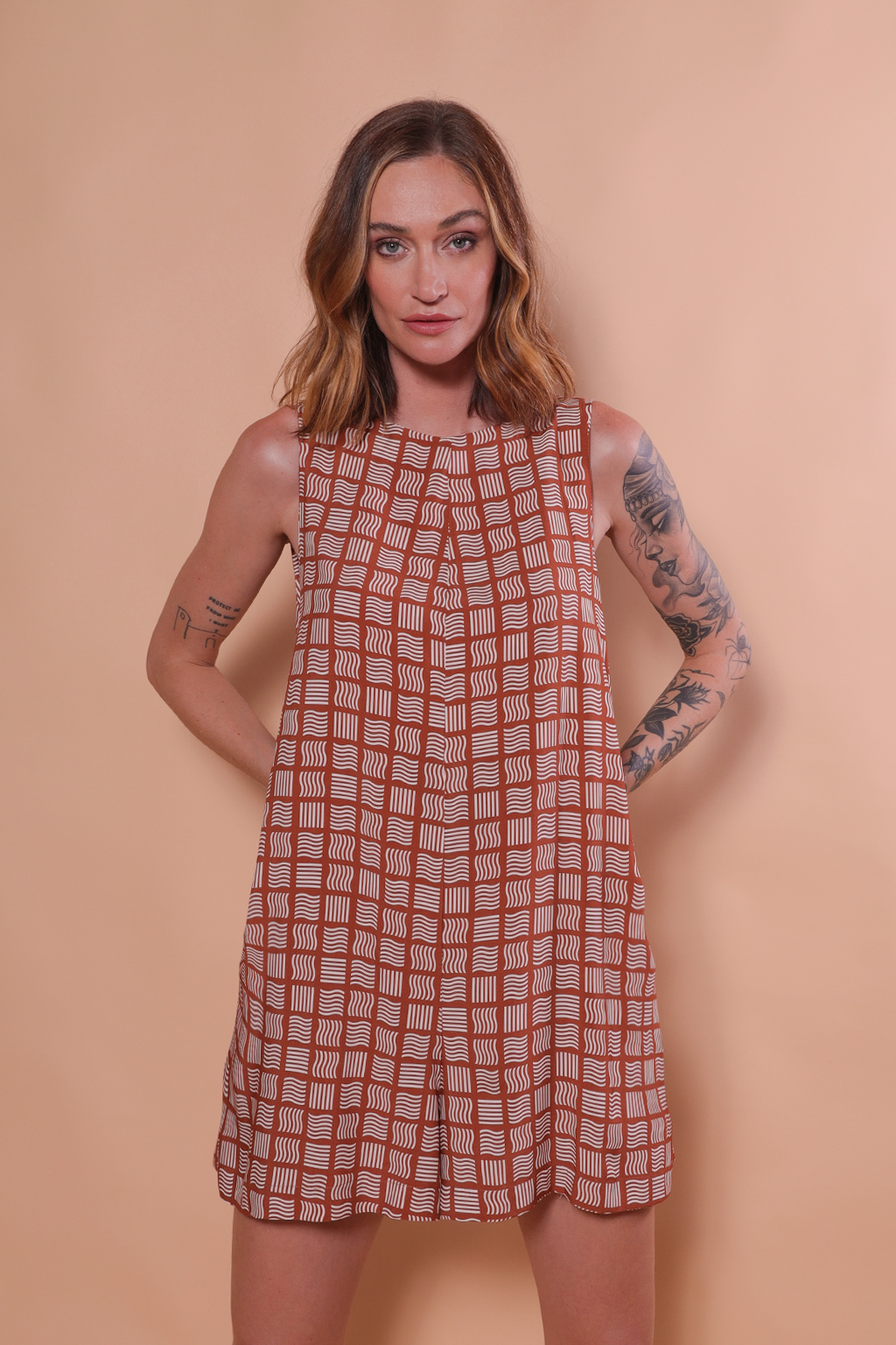 Macaquinho amplo estampado Lámen