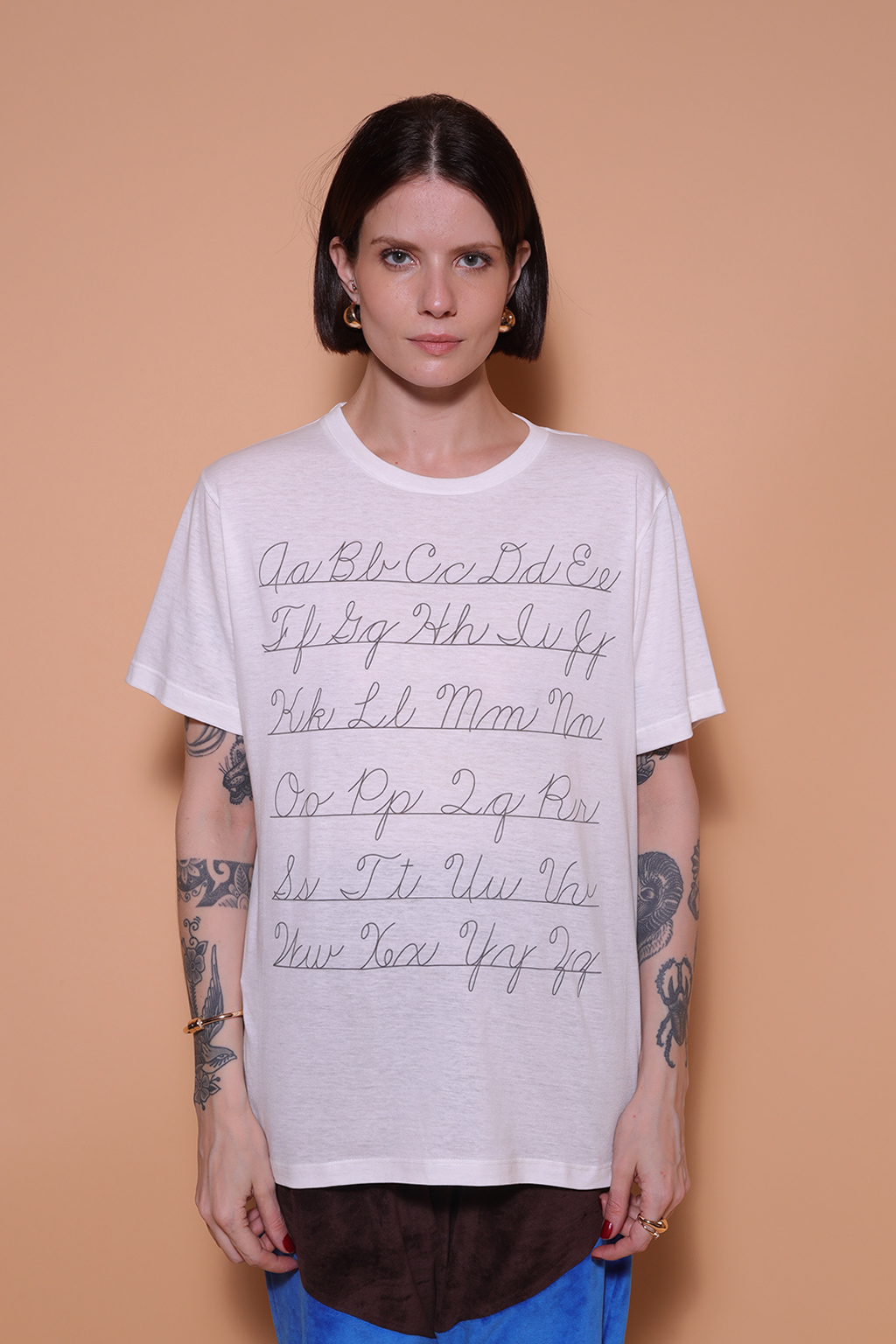 Camiseta estampada Alfabeto