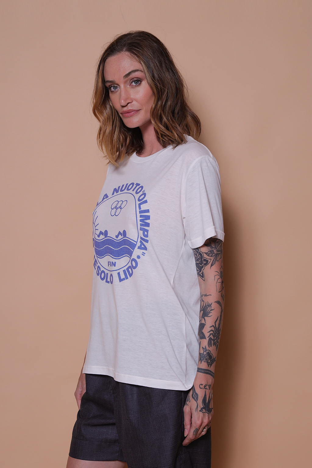 Camiseta estampada Natação